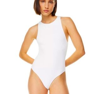 Babaton 90s contour bodysuit in white